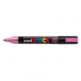 Rotulador Uni Posca Pc-5M Rosa Metalizado