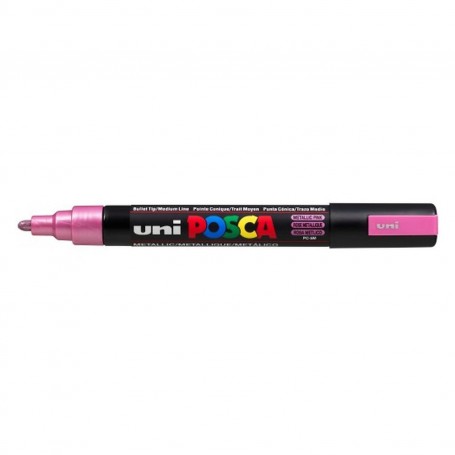 Rotulador Uni Posca Pc-5M Rosa Metalizado