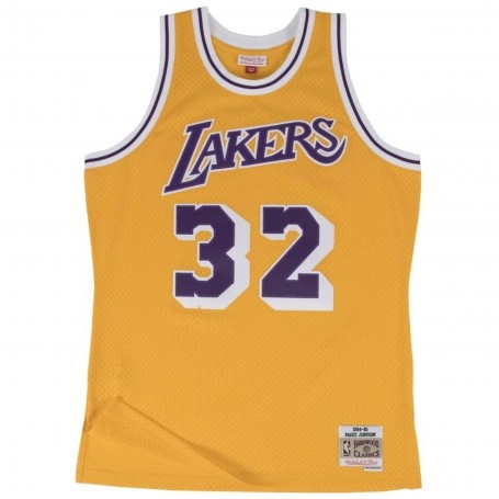 Camiseta Mitchell & Ness Nba Swingman Home Jersey Los Angeles Lakers 84 Mgic Johnson