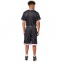 Pantalon Corto Fubu Varsity Pinstriped Mesh Shorts