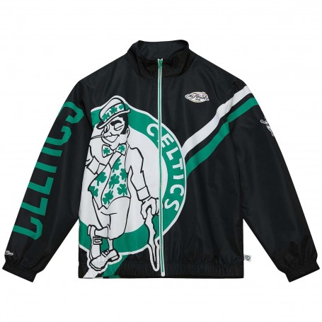 Chaqueta Mitchell & Ness Nba Exploded Logo Warm Up Jacket Boston Celtics