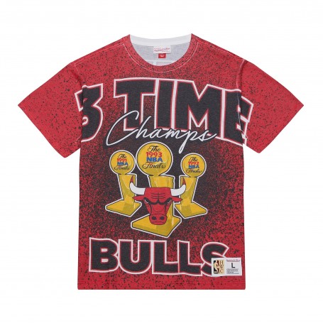 Camiseta Mitchell & Ness Nba Champ City Sublimated Ss Tee Chicago Bulls