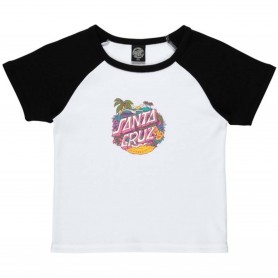 Camiseta Santa Cruz Aloha Dot Front Raglan Tee