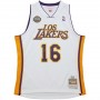Camiseta Mitchell & Ness Nba White Los Angeles Lakers Jersey 2008 Pau Gasol