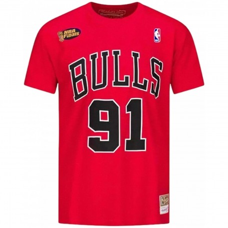 Camiseta Mitchell & Ness Chicago Bulls Dennis Rodmann Name & Number Tee