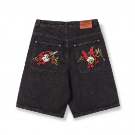 Pantalón corto Grimey Peace Within The Watching Eyez Baggy Denim Shorts