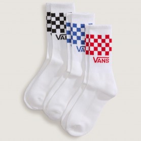 Calcetines Vans Classic Check Crew 3Pack White