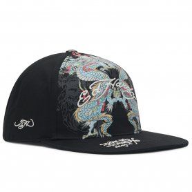 Gorra Ed Hardy Unisex Battle Dragon 5 Panel Flat Peak Cap