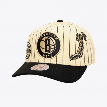 Gorra Mitchell & Ness NBA Retro Roots Stripe Pro Snapback Brooklyn Nets