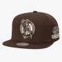 Gorra Mitchell & Ness NBA Brown & Cream Snapback Boston Celtics